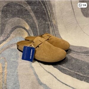 Birkenstock Boston Clog Suede Sandal Latte Cream Women’s Size 7 , 8 And 9